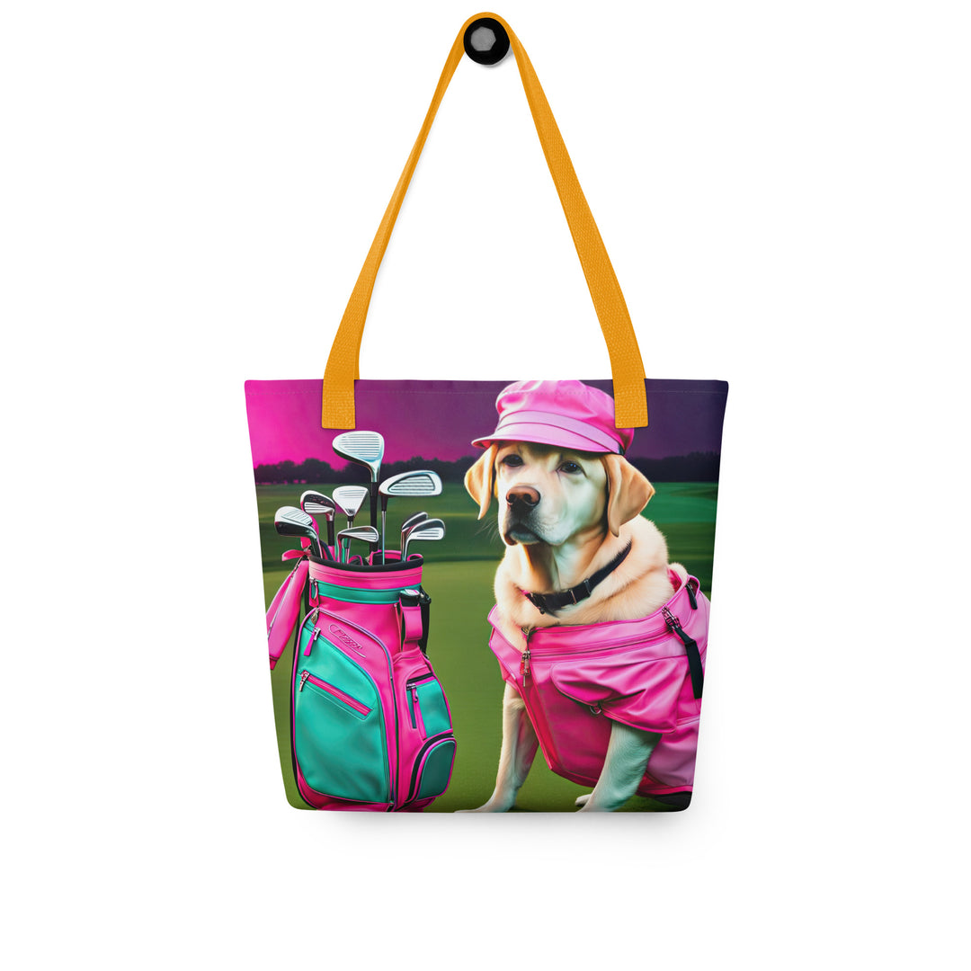 Tote bag-Labrador Retriever Golfer V18