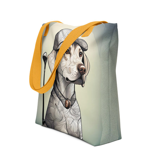 Tote bag-Labrador Retriever Golfer V20