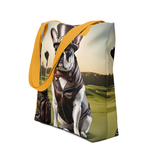 Tote bag-French Bulldog Golfer V15