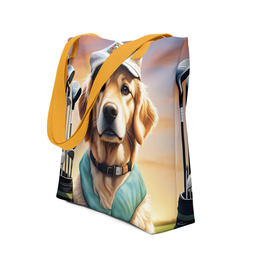 Tote bag-Golden Retriever Golfer V4