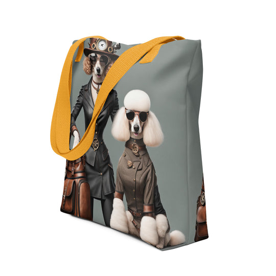 Tote bag-Poodle Golfer