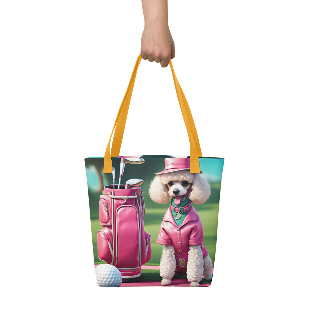 Tote bag-Poodle Golfer V2