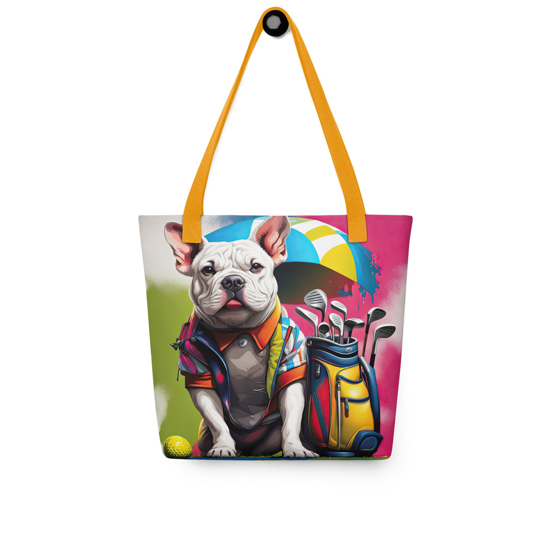 Tote bag-Bulldog Golfer V5