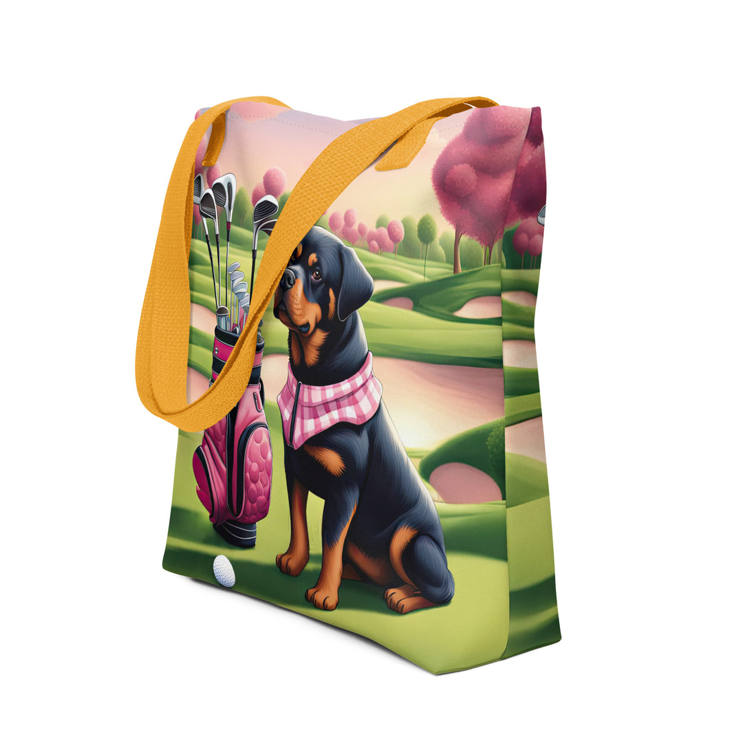 Tote bag-Rottweiler Golfer V4