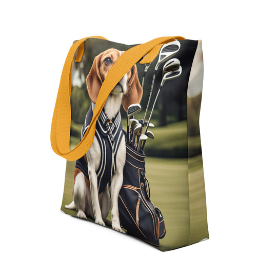 Tote bag-Beagle Golfer V4