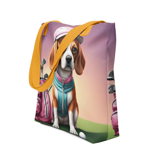 Tote bag-Beagle Golfer V5