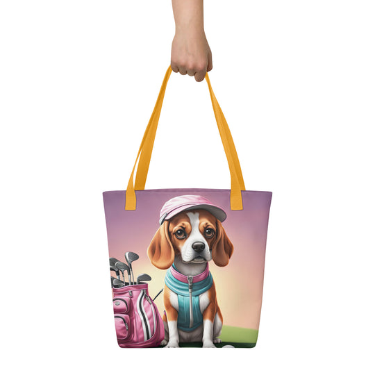 Tote bag-Beagle Golfer V5