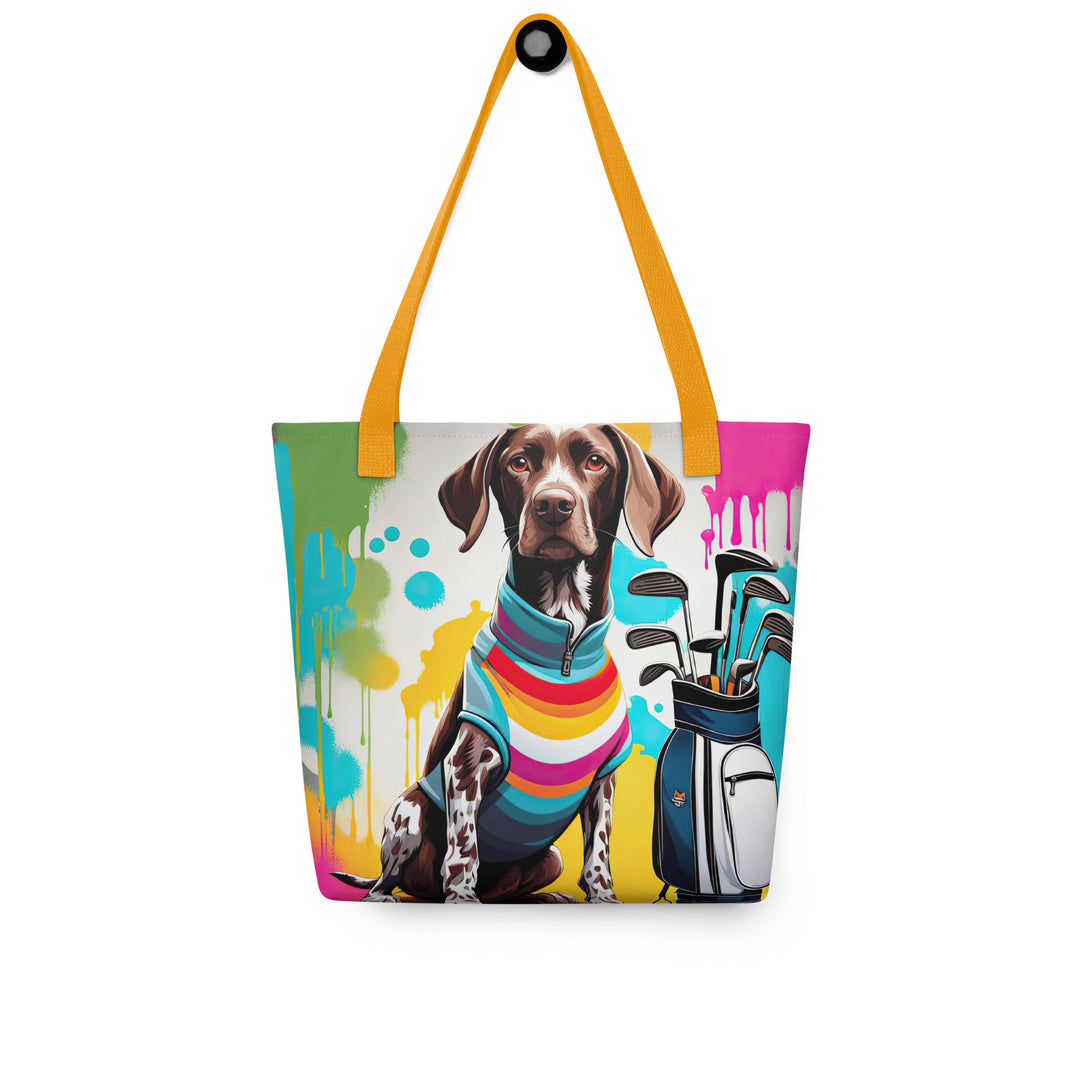 Tote bag-German Shorthaired Pointer Golfer V2