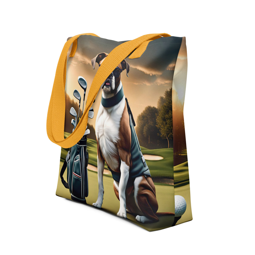 Tote bag-Boxer Golfer V2