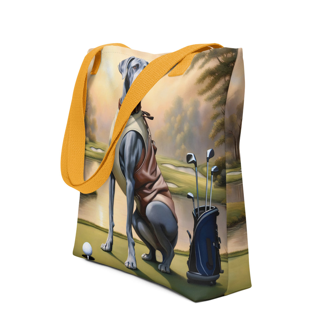 Tote bag-Great Dane Golfer