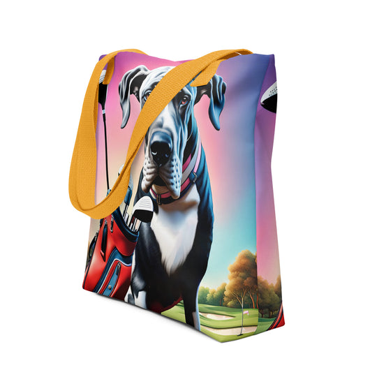 Tote bag-Great Dane Golfer V2