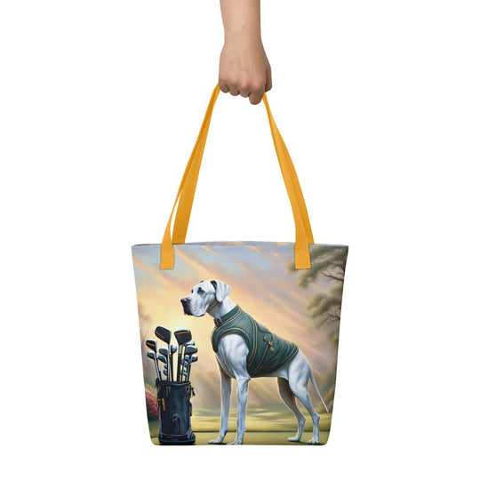 Tote bag-Great Dane Golfer V4