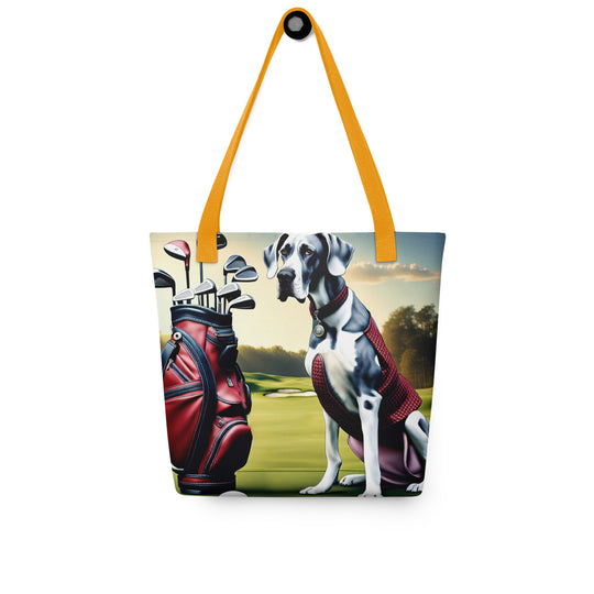 Tote bag-Great Dane Golfer V3