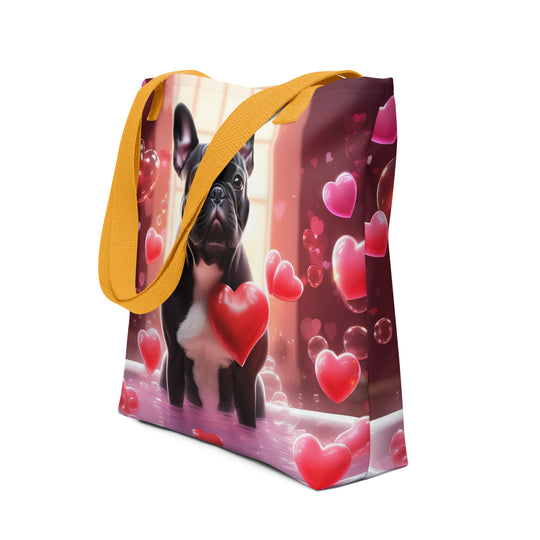 Tote bag-French Bulldog Romantic