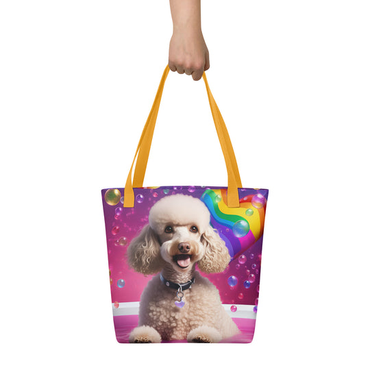 Tote bag-Poodle Romantic