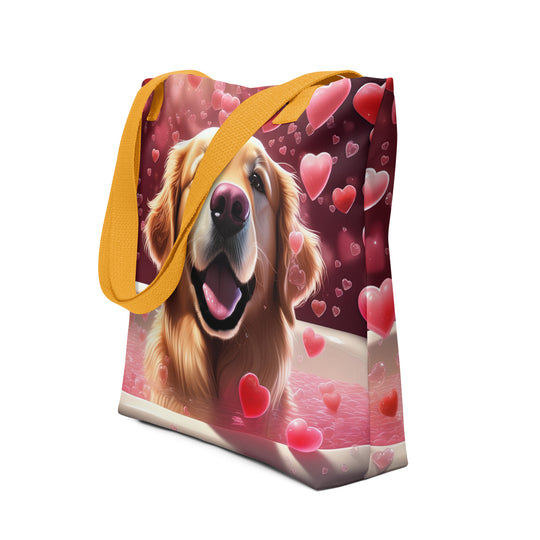 Tote bag-Golden Retriever Romantic V3