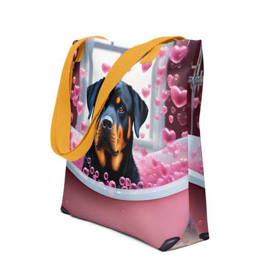 Tote bag-Rottweiler Romantic V3