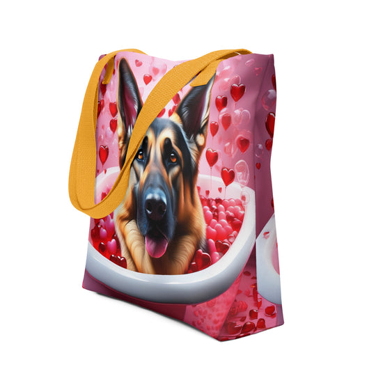 Tote bag-German Shepherd Romantic V3