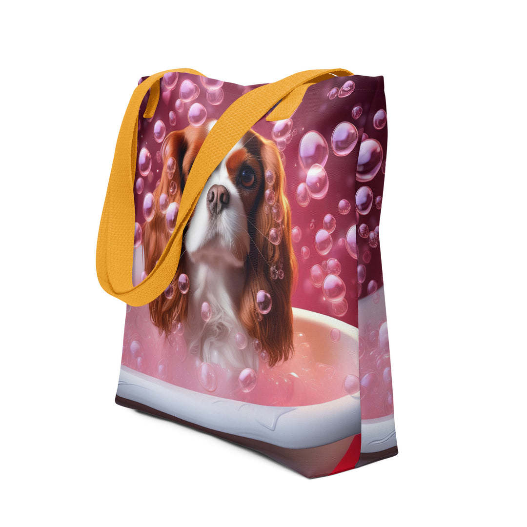 Tote bag-Cavalier King Charles Spaniel Romantic