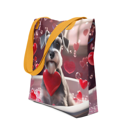 Tote bag-Miniature Schnauzer Romantic