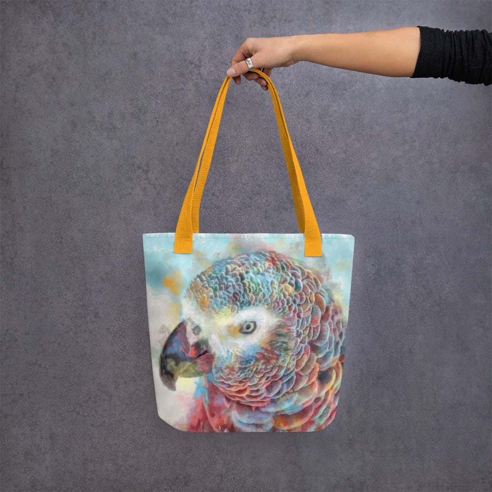 Tote bag - african grey parrot