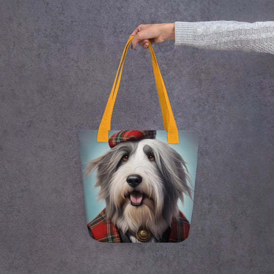 Tote bag-Bearded Collie