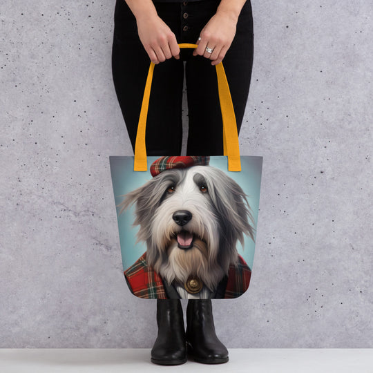 Tote bag-Bearded Collie