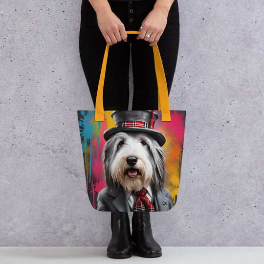 Tote bag-Bearded Collie