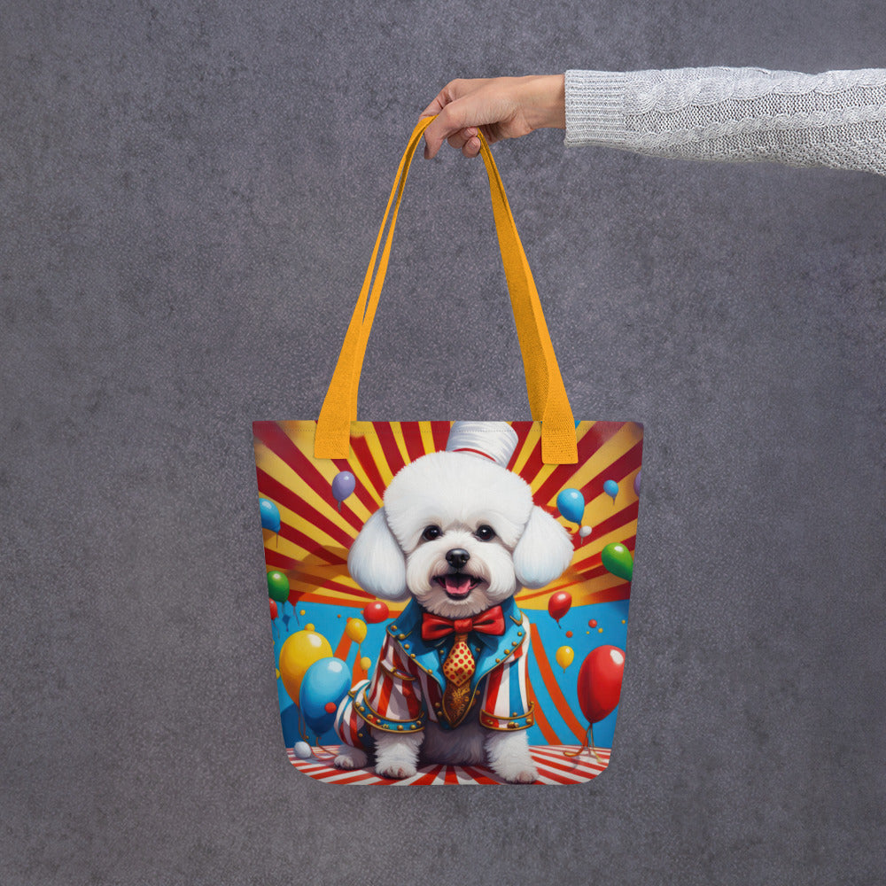 Tote bag-Bichon Frise Dog