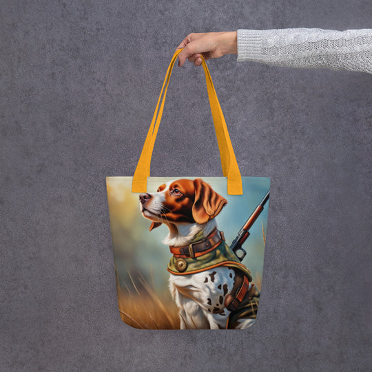 Tote bag-Brittany Dog V4