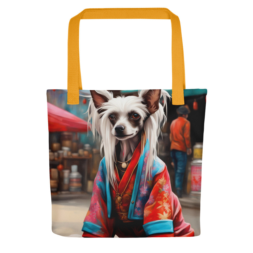 Tote bag-Chinese Crested Dog