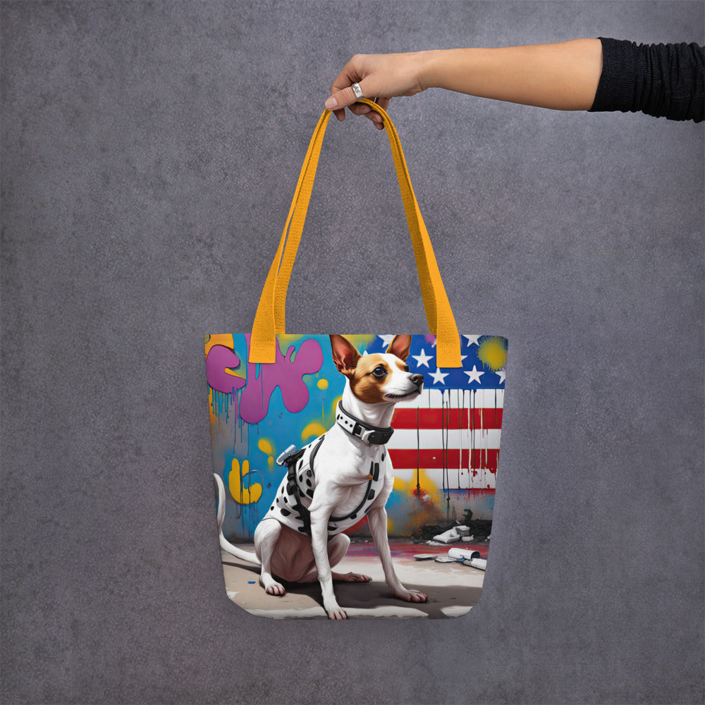 Tote bag-Short-legged Rat Terrier V3