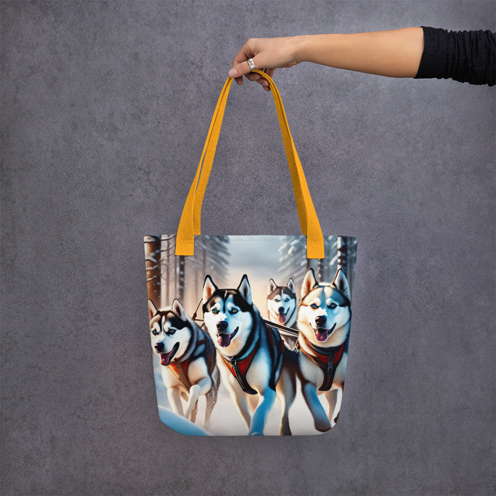 Tote bag-Siberian Husky