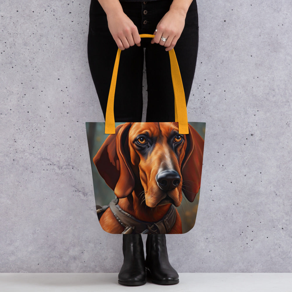 Tote bag-Redbone Coonhound