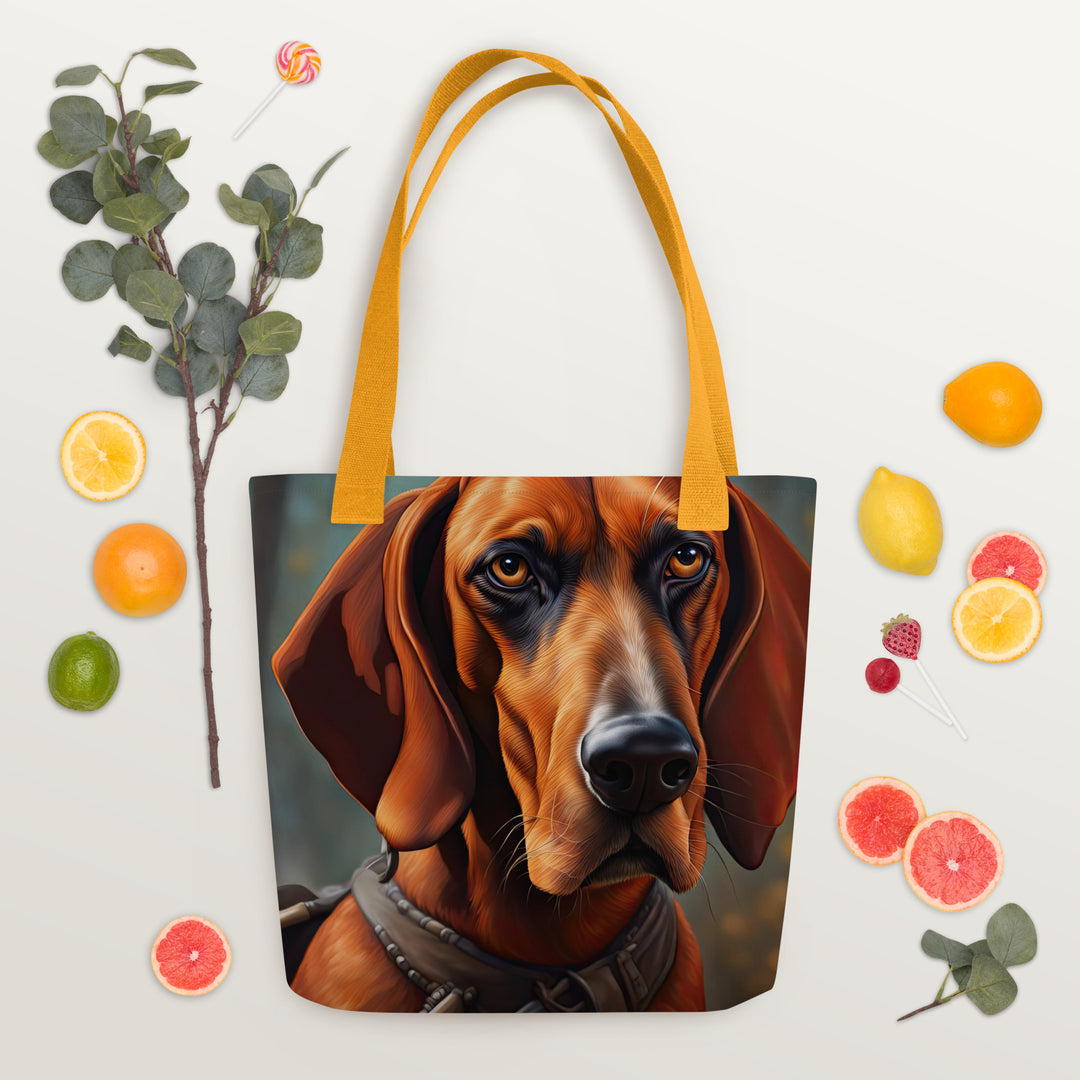 Tote bag-Redbone Coonhound