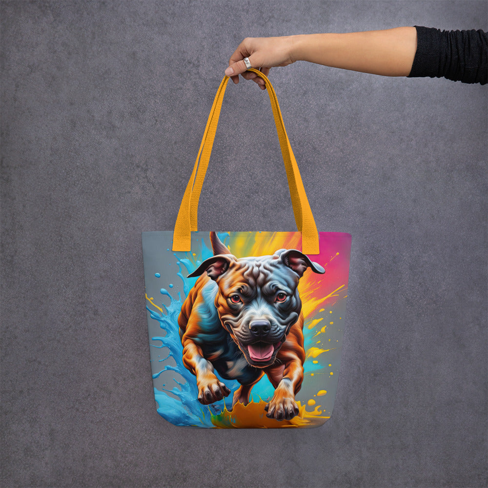 Tote bag-Staffordshire Bull Terrier