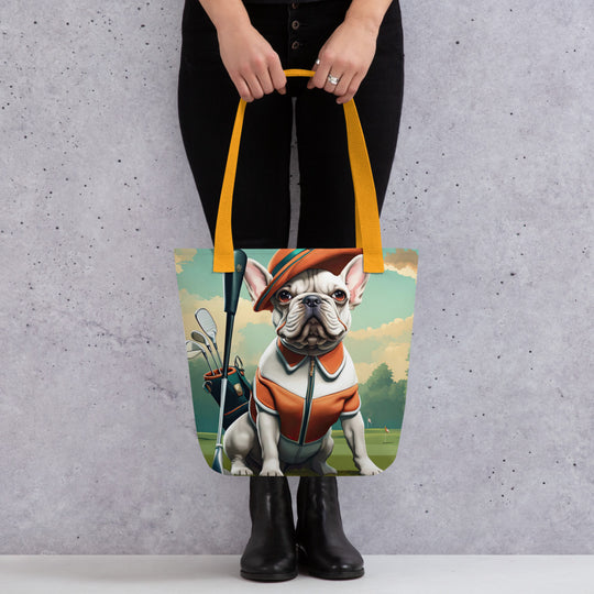 Tote bag- French Bulldog Golfer