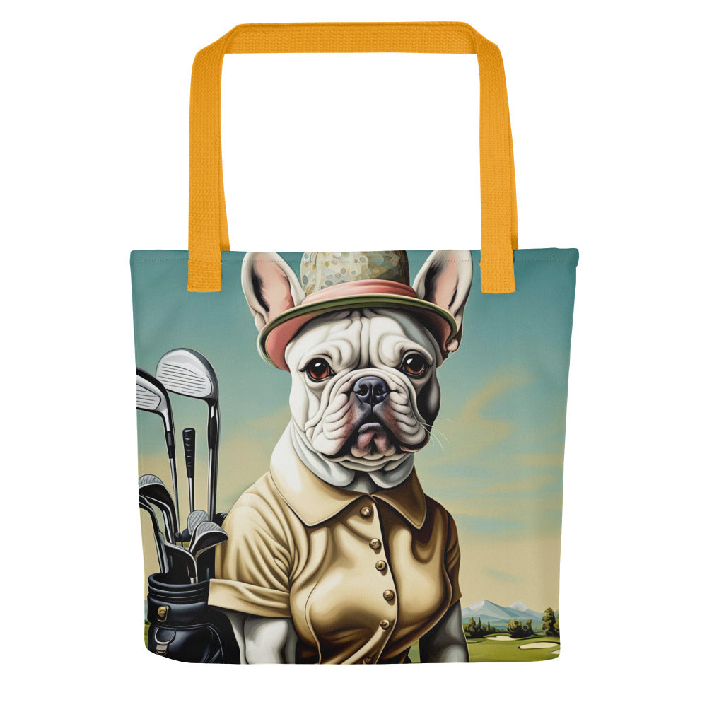 Tote bag- French Bulldog Golfer V2