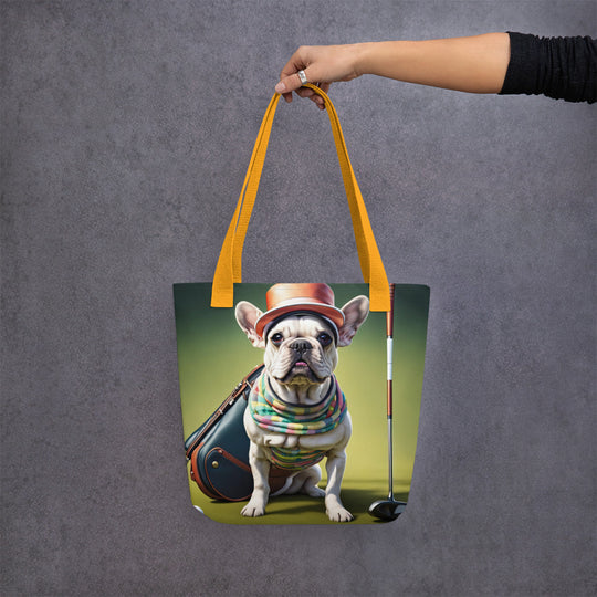 Tote bag-French Bulldog Golfer V5