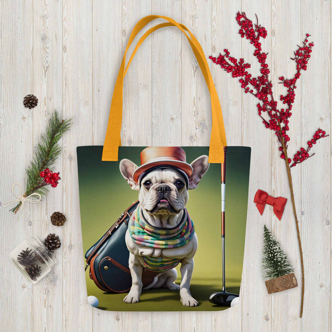 Tote bag-French Bulldog Golfer V5