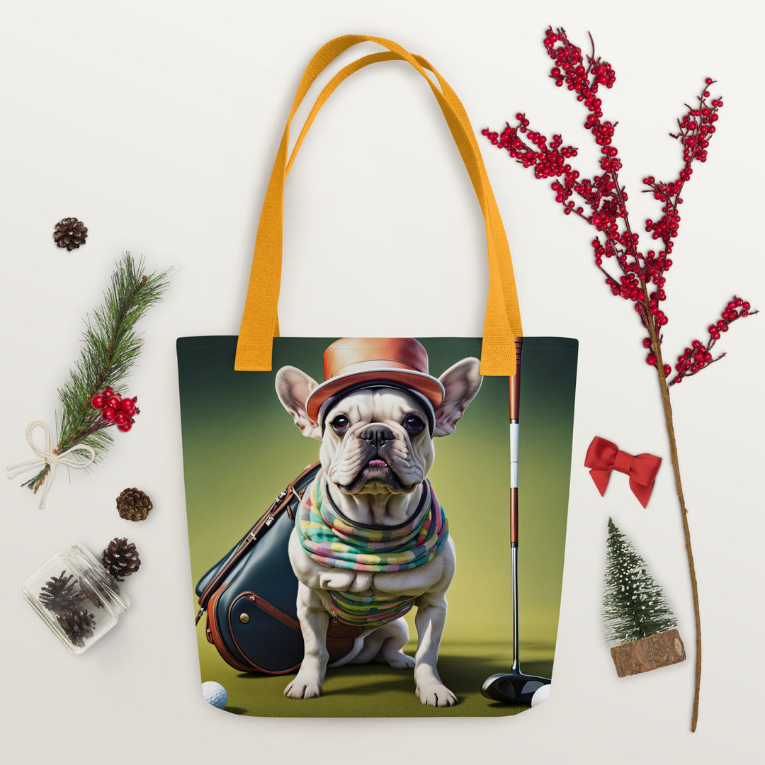 Tote bag-French Bulldog Golfer V5