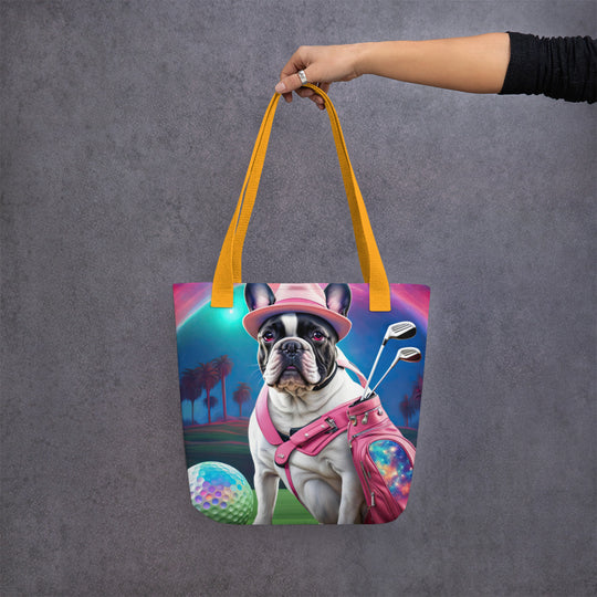 Tote bag-French Bulldog Golfer V7