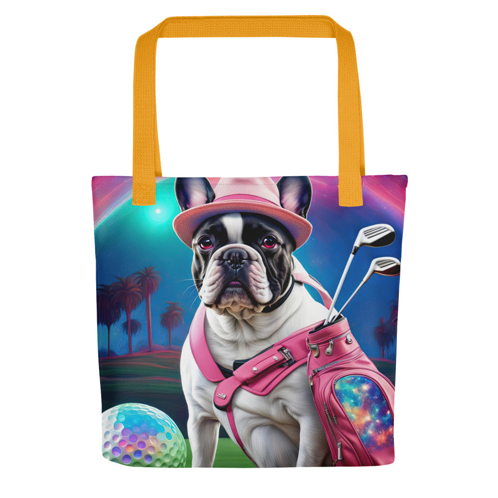 Tote bag-French Bulldog Golfer V7