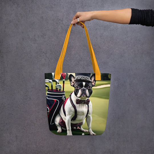 Tote bag-French Bulldog Golfer V10