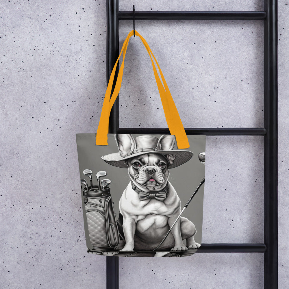 Tote bag-French Bulldog Golfer  V11