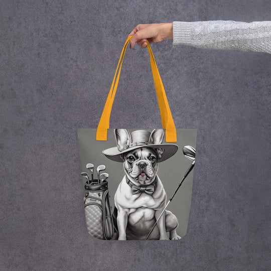 Tote bag-French Bulldog Golfer  V11