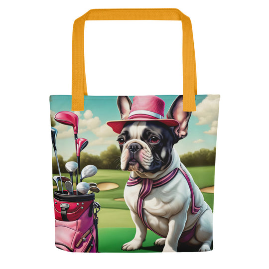 Tote bag-French Bulldog Golfer V13