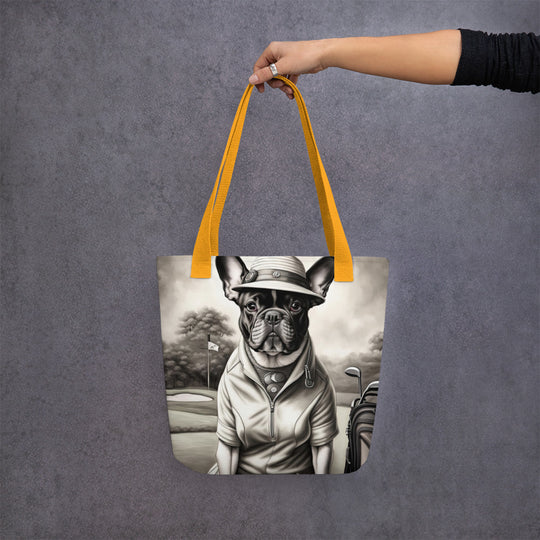 Tote bag-French Bulldog Golfer V16