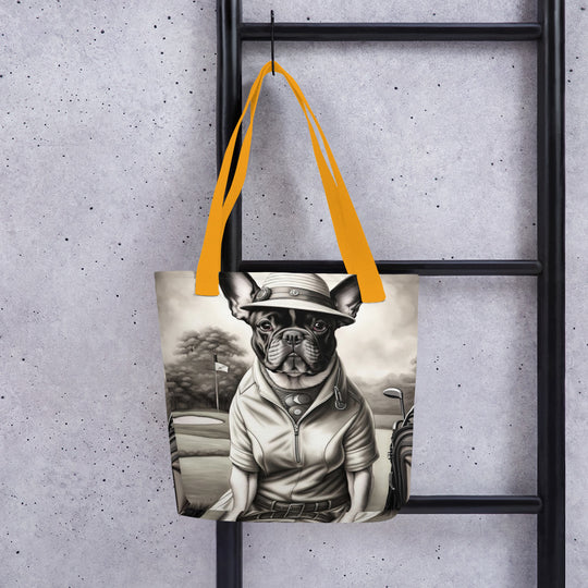 Tote bag-French Bulldog Golfer V16