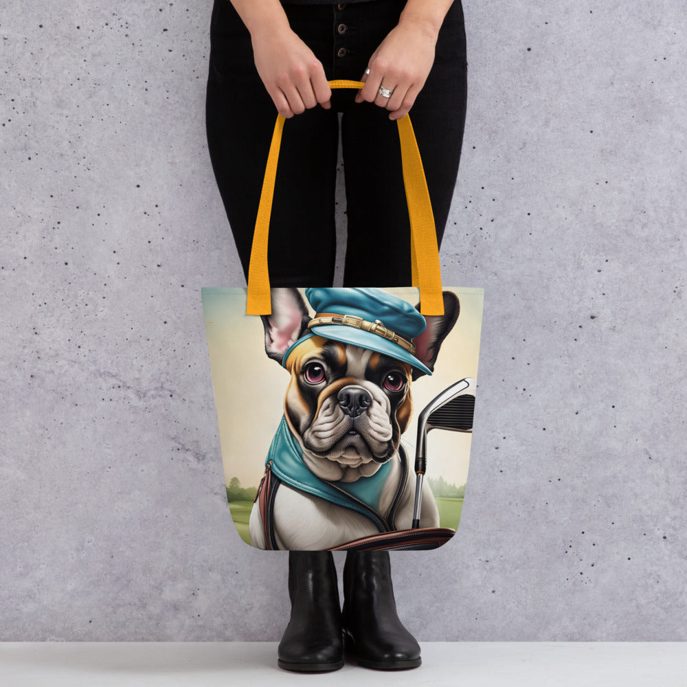 Tote bag-French Bulldog Golfer V18